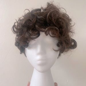 Bob Dylan Richard Simmons Short Curly Brown Hair Wig. Halloween Costume